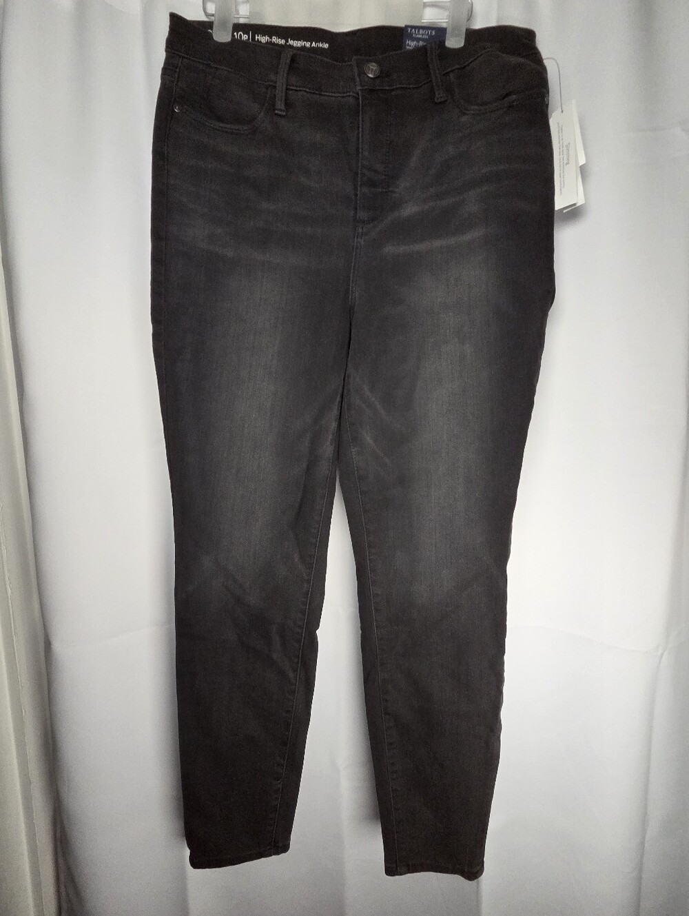 NEW Talbots Jeans High Rise Jegging Ankle  Black / Gray Women's 10 Petite $95